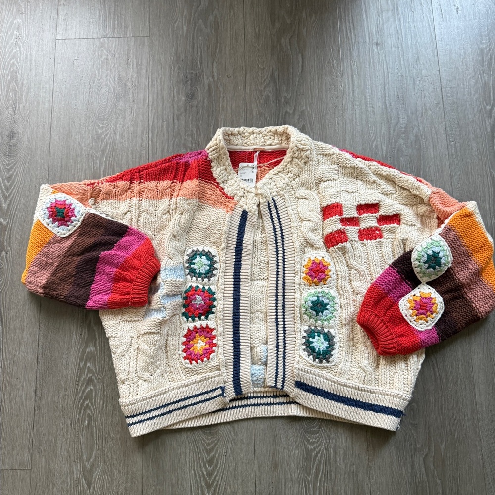 Free People Clear Skies Cardigan Medium NWT